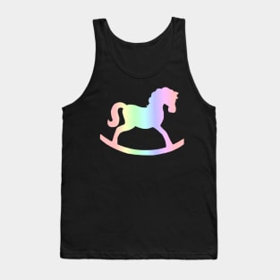 Pastel Rocking Horse Silhouette Tank Top